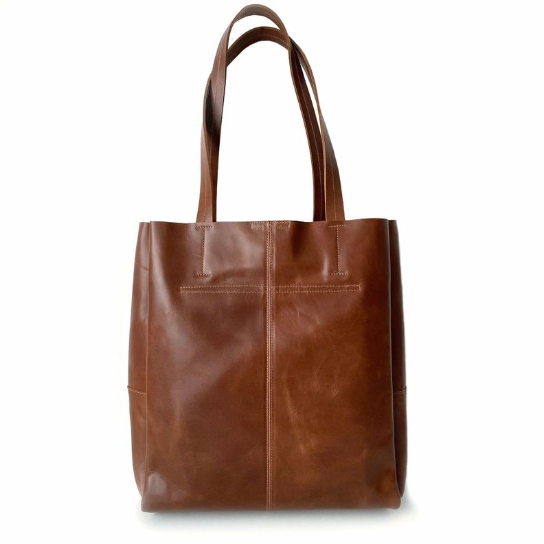 Cartera de cuero modelo Simone Cognac-2