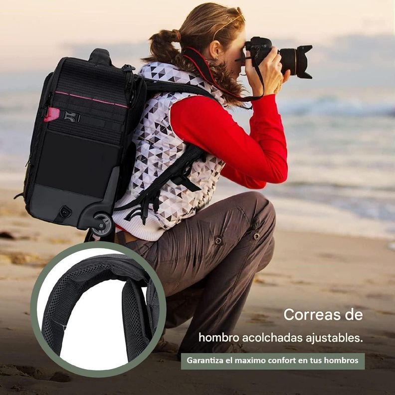 Mochila Para Kit De Fotografia Estuche Para Cámaras, Réflex, Trípode, Lentes, Flash, Bolso De CabinA-2