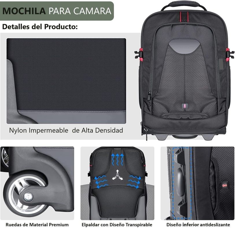 Mochila Para Kit De Fotografia Estuche Para Cámaras, Réflex, Trípode, Lentes, Flash, Bolso De CabinA-4