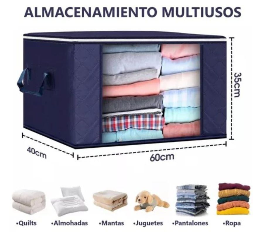 Pack De 3 Cajas Organizadoras Almacenamiento Ropa Sabanas Hogar-4
