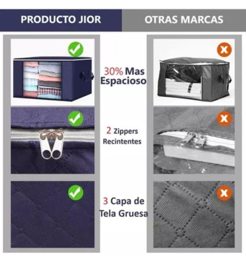 Pack De 3 Cajas Organizadoras Almacenamiento Ropa Sabanas Hogar-5