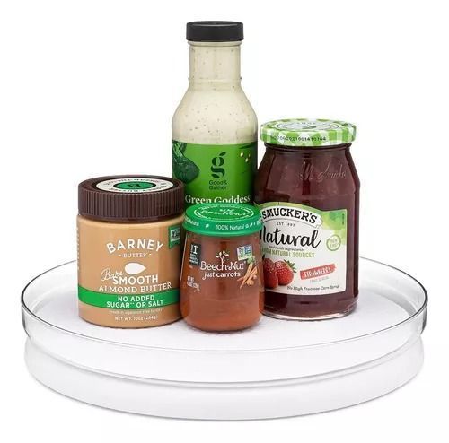 Bandeja Redonda Organizador De Refrigerador Acrilico Giratoria 360-0