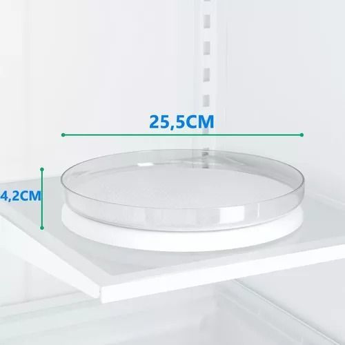 Bandeja Redonda Organizador De Refrigerador Acrilico Giratoria 360-4