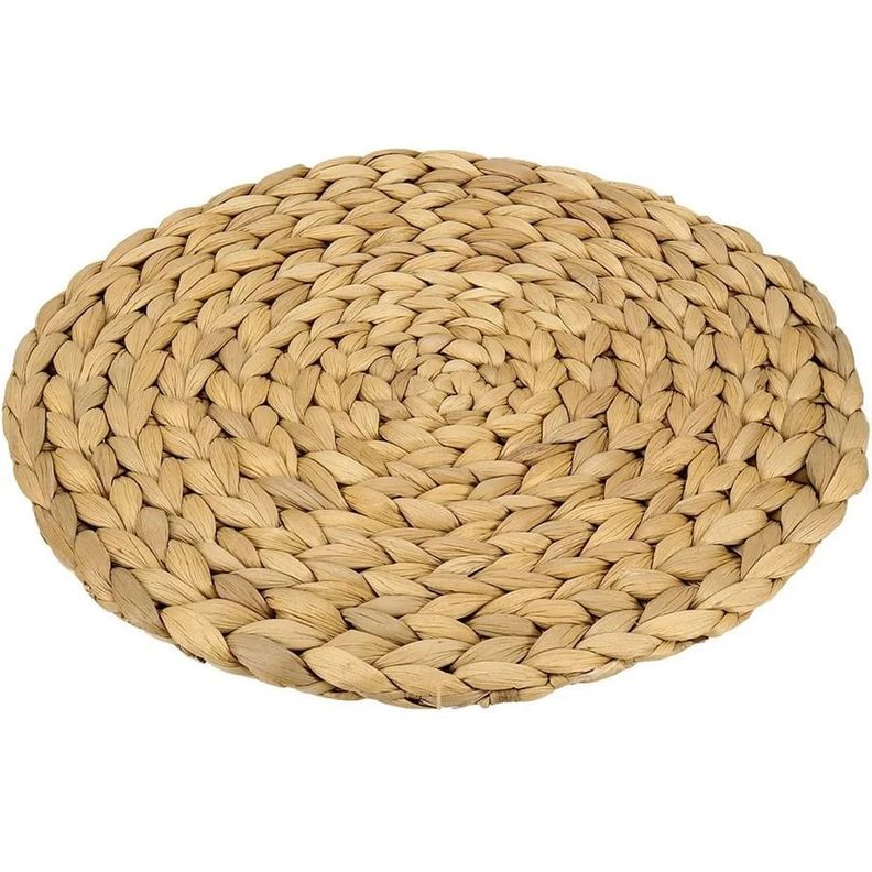 Mantel Individual Tejido Redondo De 38cm Cuerda Decañamo-0