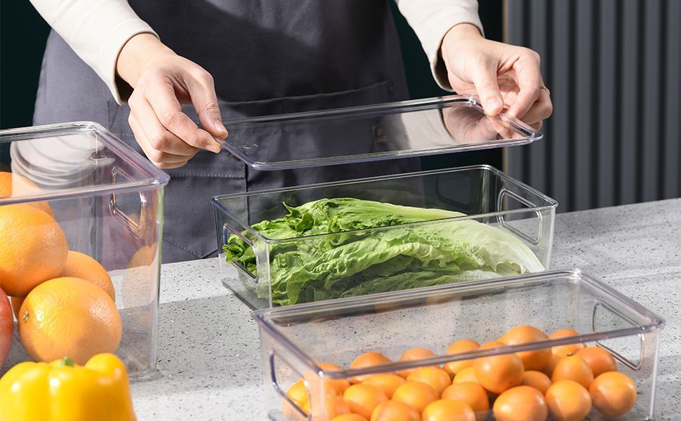 Bandeja Para Refrigerador Con Tapa 1 Pieza Organizadora-4