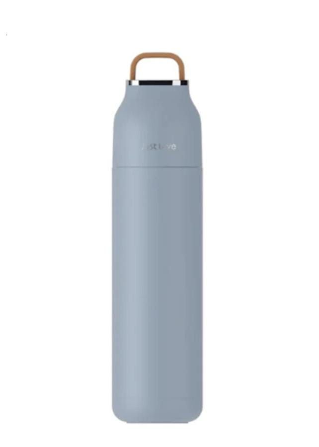 Botella De Agua 500ml Termo Portátil Acero Inoxidable / Color Gris-0