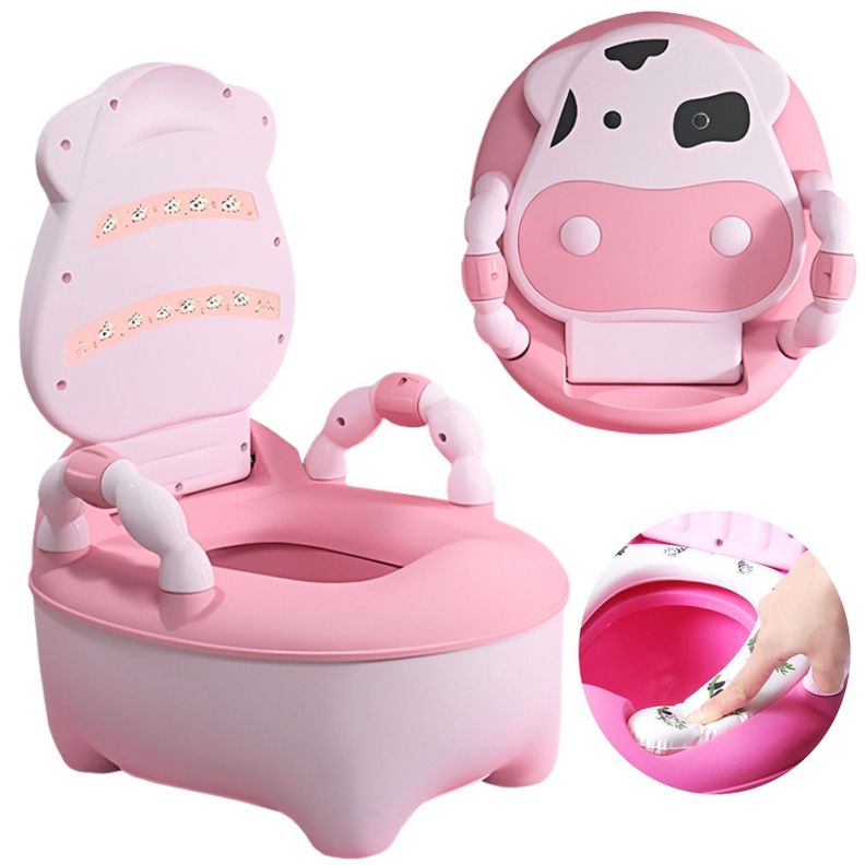  Pelela Baño Wc Niños Piso/pared Portatil Color Rosa-1