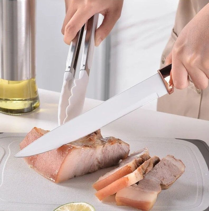 Utensilios De Cocina Antiadherentes De Silicona 19 Pcs Con Tabla De Picar Color Blanco-3
