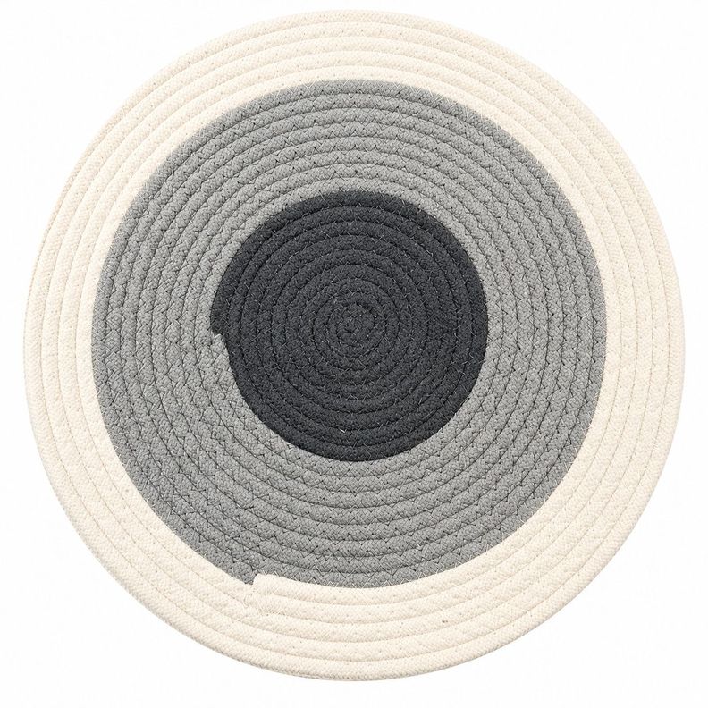 Individual De Mesa Trenzado Mantel Redondo De Algodon 38cm