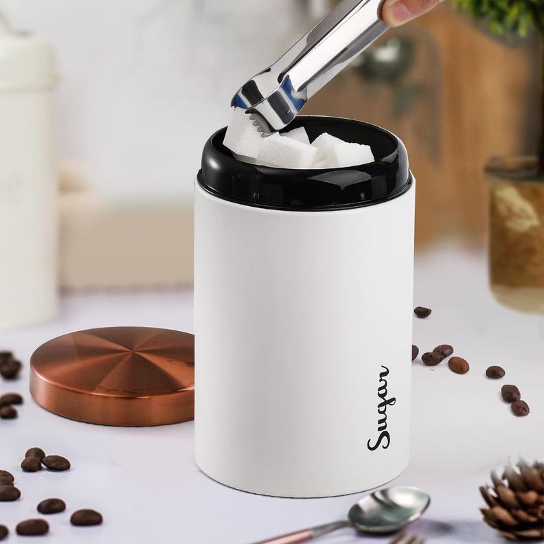 Frasco Organizador De Azucar, Sal, Café Ó Té 3 Contenedores Hermético Con Tapa Para Cocina-1
