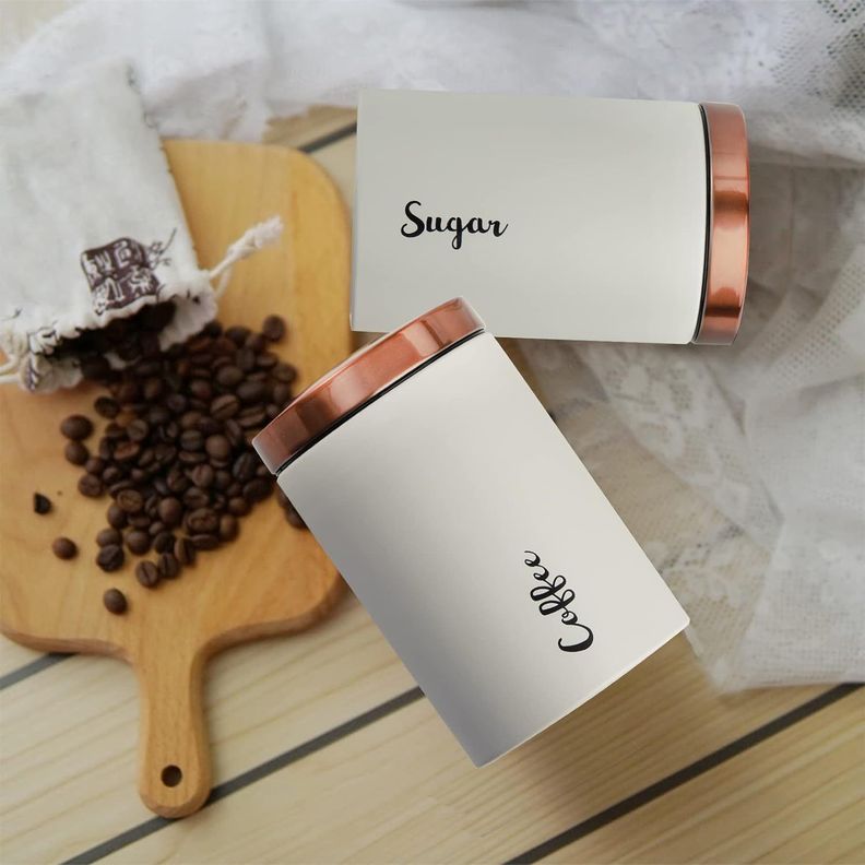 Frasco Organizador De Azucar, Sal, Café Ó Té 3 Contenedores Hermético Con Tapa Para Cocina-2