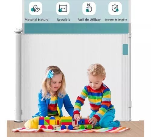 Puerta De Seguridad Retráctil Para Bebés o Mascotas Puerta Mágica 180cm-2