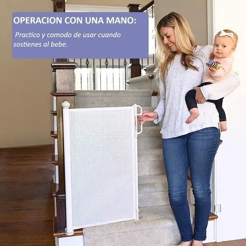 Puerta De Seguridad Retráctil Para Bebés o Mascotas Puerta Mágica 180cm-4