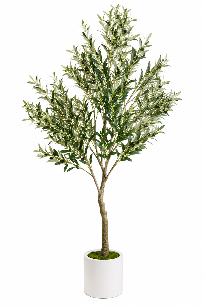 Planta Artificial Olivo 2 5mts Arbusto Realista Decorativo Verde