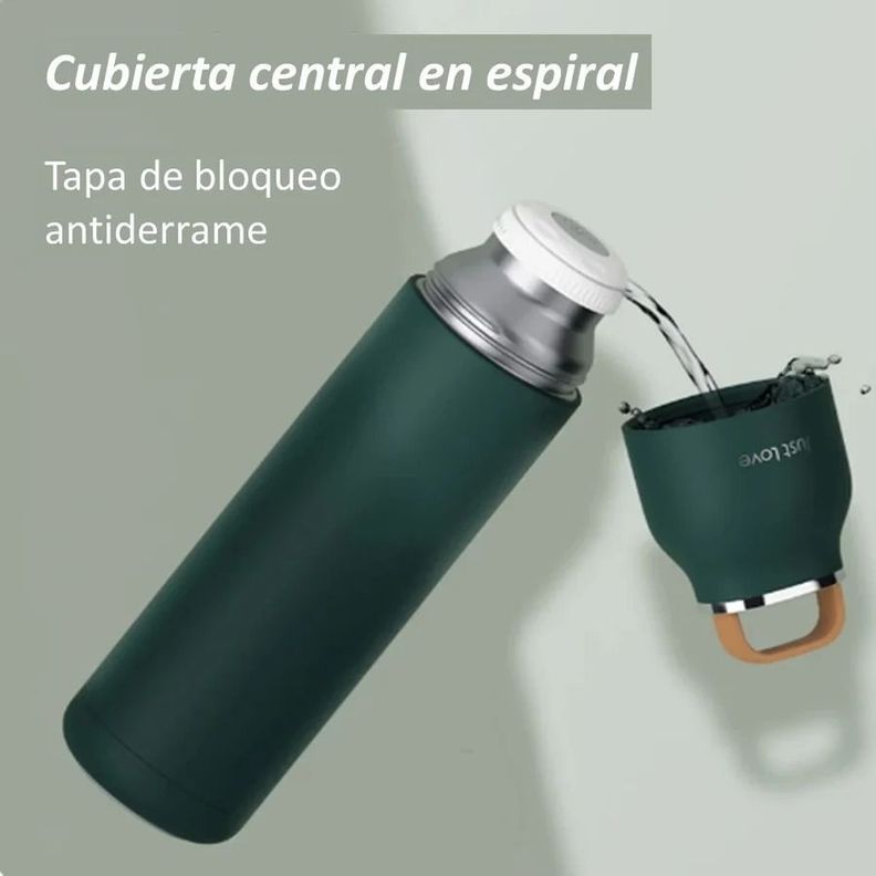 Botella De Agua 500ml Termo Portátil Acero Inoxidable / Color Rosado -1