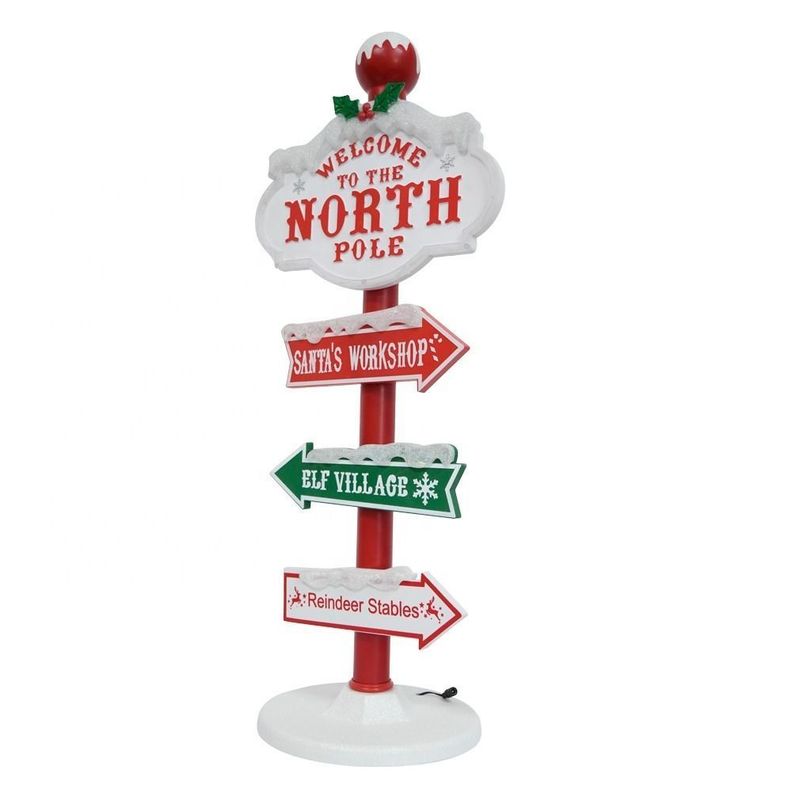 Adorno De Navidad Señal Navideña Welcome To The North Pole