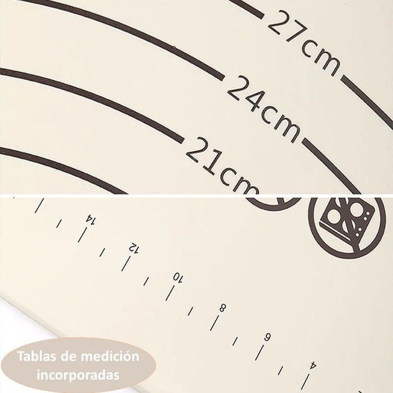 Tapete De Silicona Para Hornear y Amasar Alfombrilla Antiadherente Reposteria-2