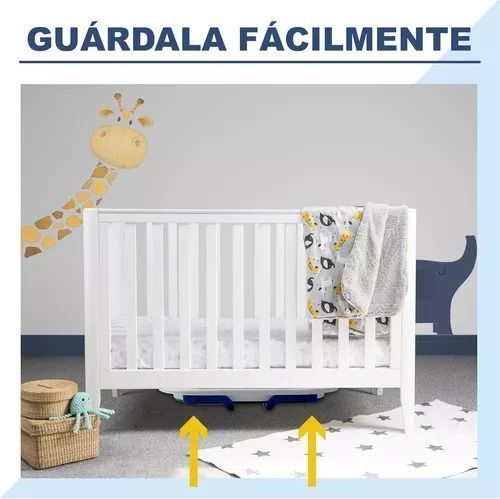 Tina Bebe Bañera Plegable + Malla Reforzada Color Azul-6