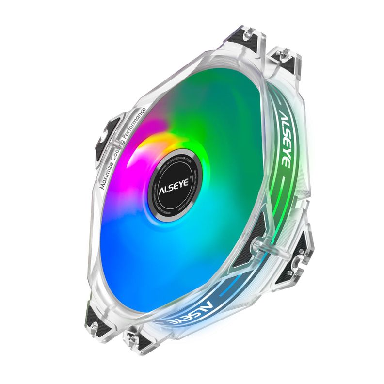 Kit 3 ventiladores Alseye Max M120-p ARGB 4 pines Transparente-1
