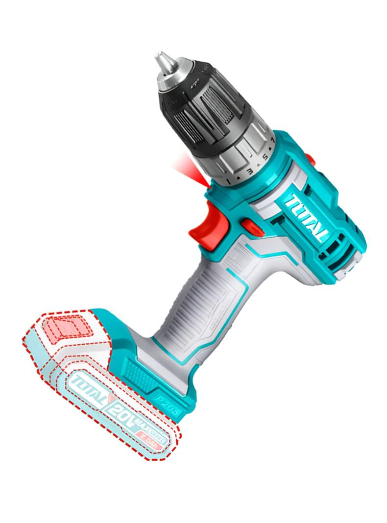 Taladro Atornillador Inalambrico 10mm 20v Total Tdli200515-2