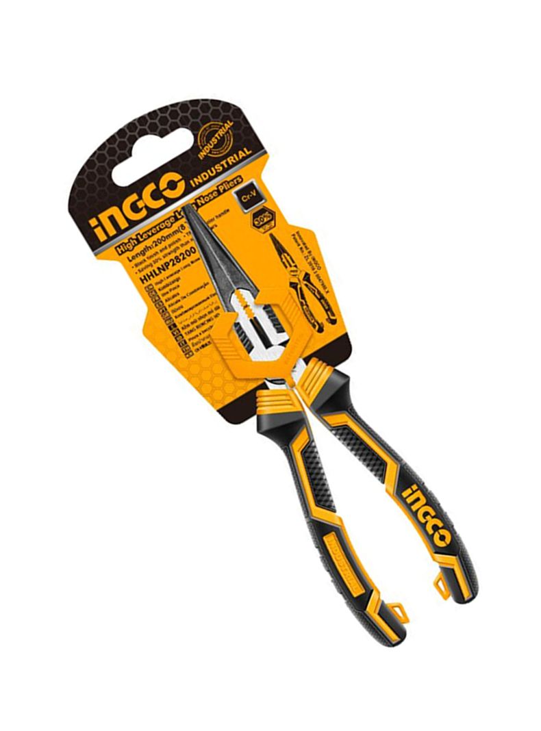 Alicate Punta Larga Fina 8 Pulgadas 200mm Ingco Hhlnp28200-1