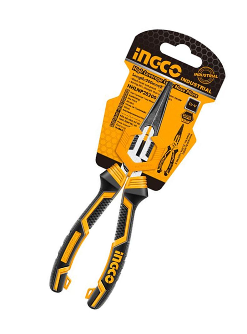 Alicate Punta Larga Fina 8 Pulgadas 200mm Ingco Hhlnp28200-2
