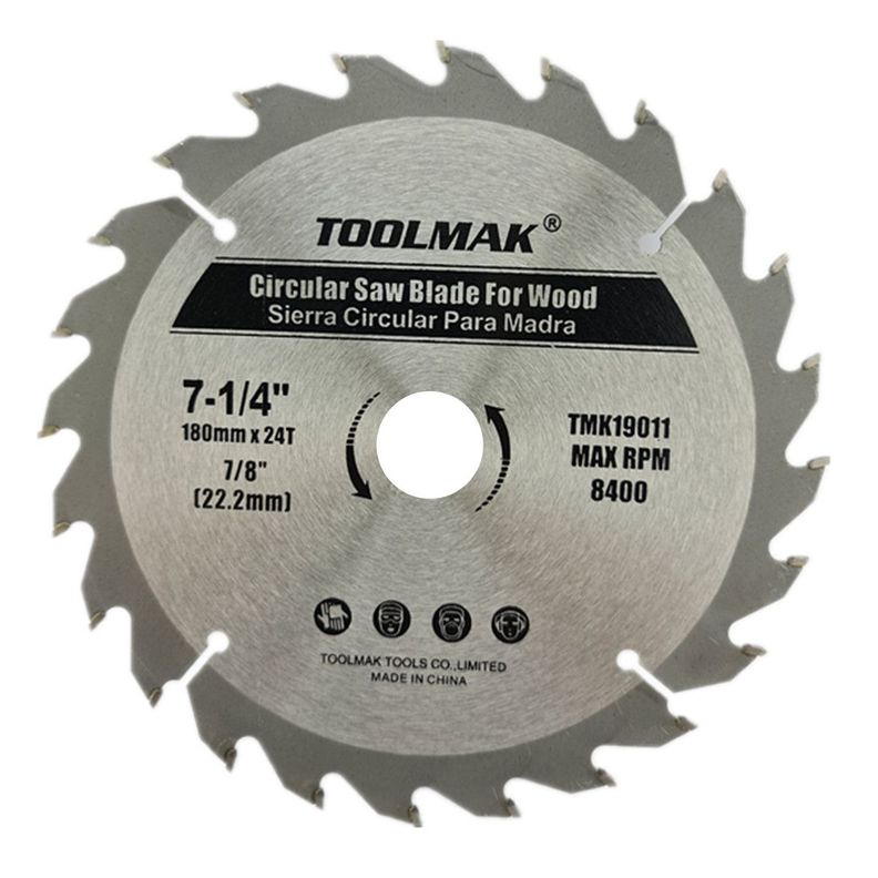 Disco De Sierra Circular 7 1/4 Pulgadas 24 Dientes Toolmak Tmk19011-0