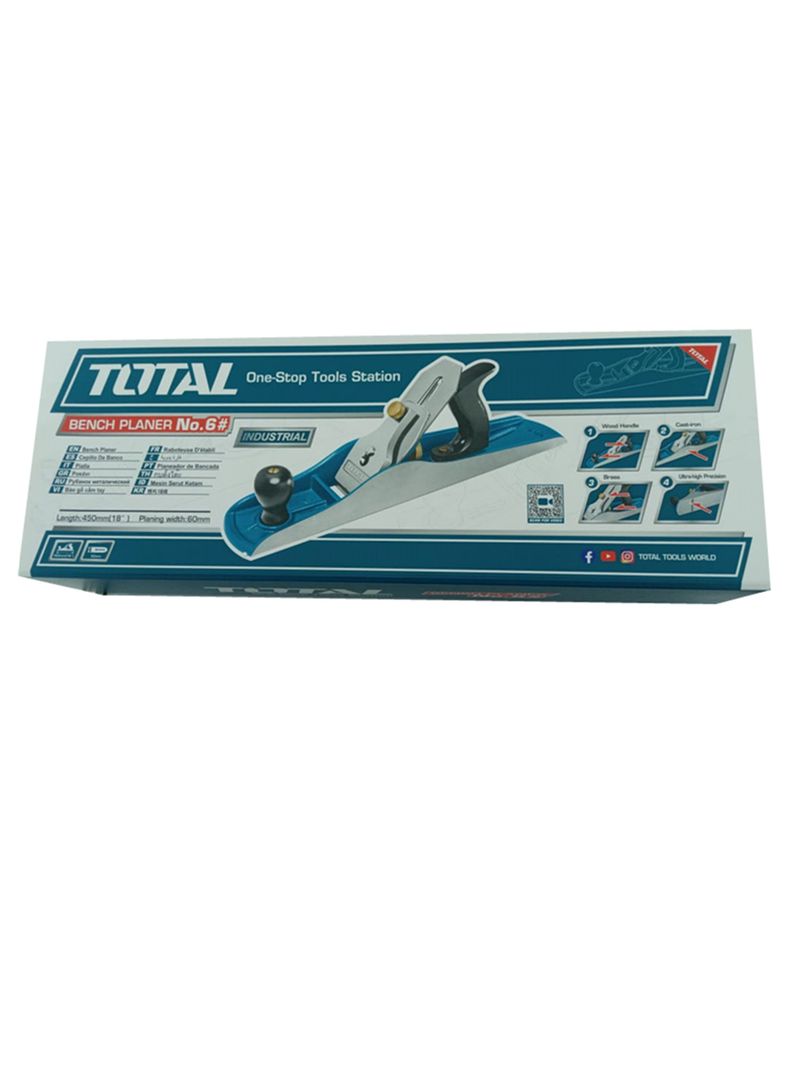 Cepillo Carpintero Manual N° 6 Para Madera Total Thtp0206-1