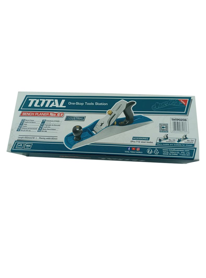 Cepillo Carpintero Manual N° 6 Para Madera Total Thtp0206-2
