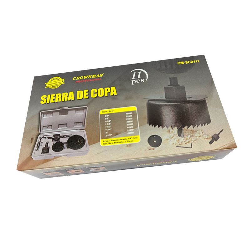 Juego De Hoja De Sierra Copa Para Madera 11 Piezas Crownman Cmsc0111-2