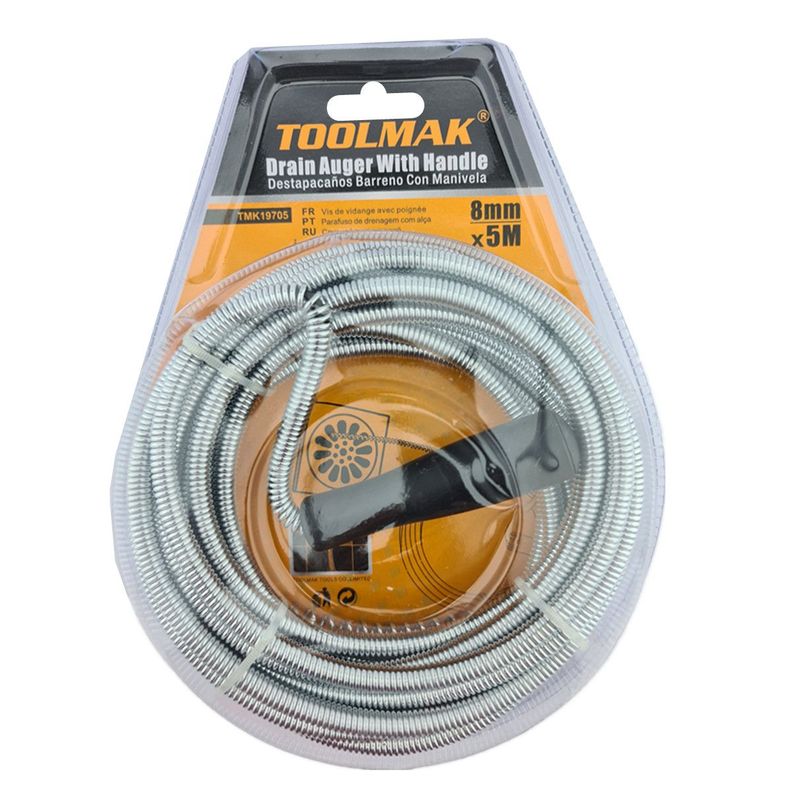 Llave Ganzua Laucha Destapador Cañeria 5mts 8mm Toolmak Tmk19705-0