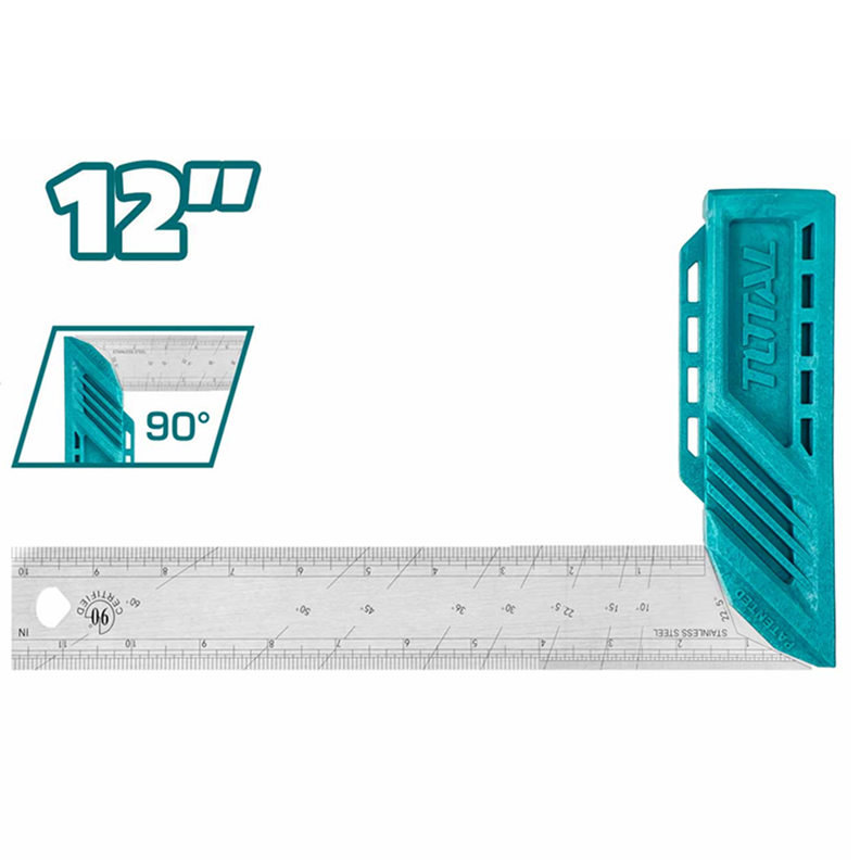 Escuadra Carpintero Esquina 12 Pulg Acero Total-1