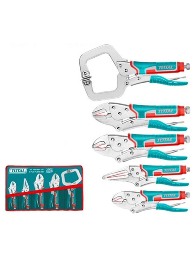 Set Alicate Tipo Caiman De Presion 5 Piezas Total Tos23091-2