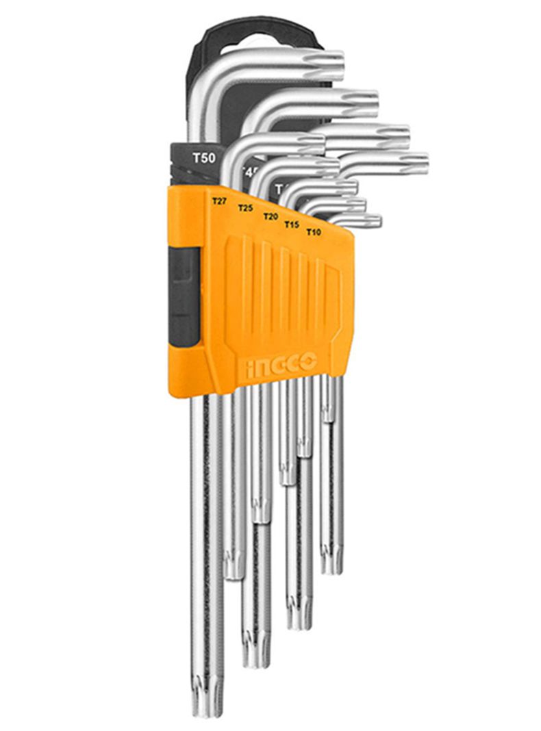 Juego Llaves Allen Estrella Torx 9 Piezas Ingco Hhk13092-0