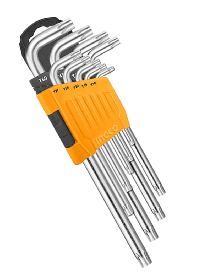 Juego Llaves Allen Estrella Torx 9 Piezas Ingco Hhk13092-1