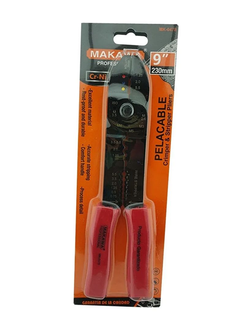 Alicate Pela Aprieta Cortacables 9 Pulgada Mk0478-2