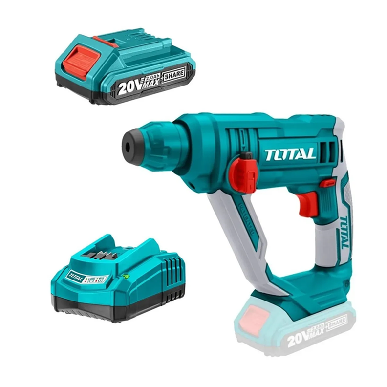 Rotomartillo Inalambrico Sds Plus 20v Bateria + Cargador Total-0