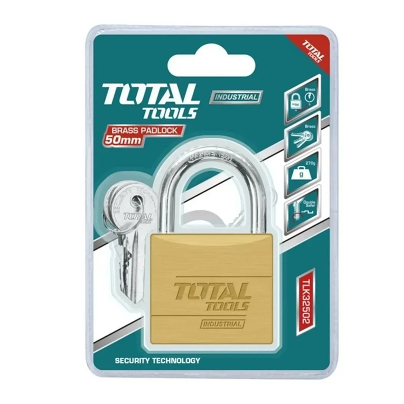 Candado Seguridad De Bronce 50mm Total Tlk32502-0
