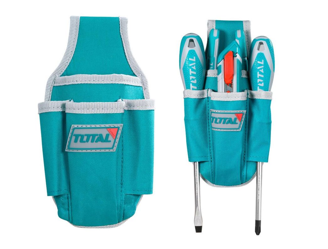 Bolsa Coleto Porta Herramientas 4 Bolsillos Para Cinturon Total Tht16p4011-1