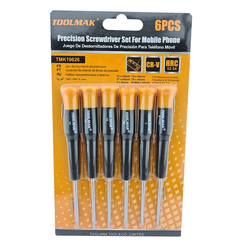 Kit Juego De Destornilladores Para Celular 6 Piezas Toolmak Tmk19626-0