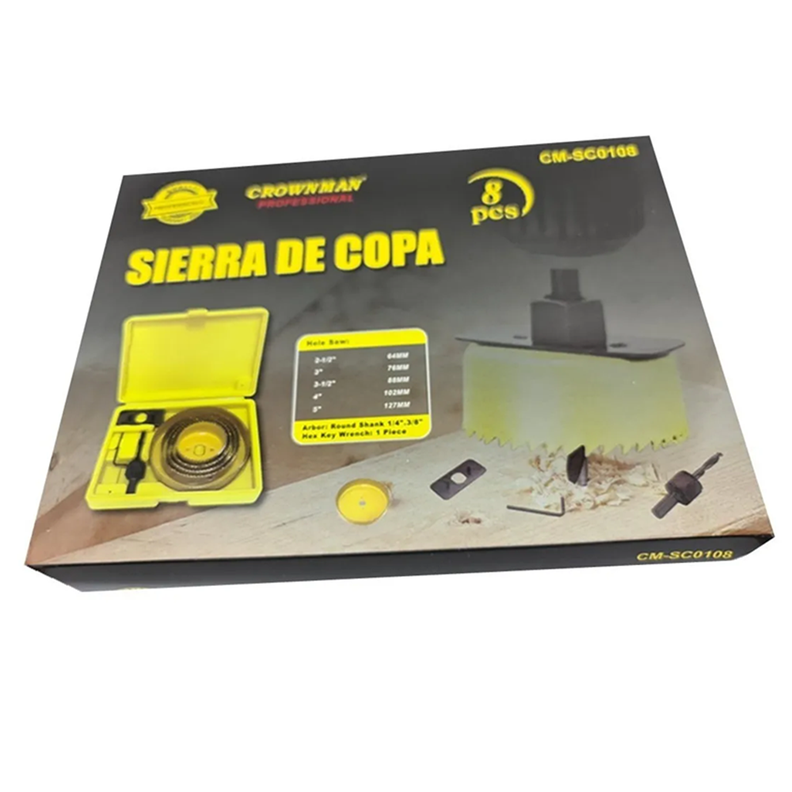 Hoja Sierra Copa Para Madera 8 Piezas Cmsc0108-3