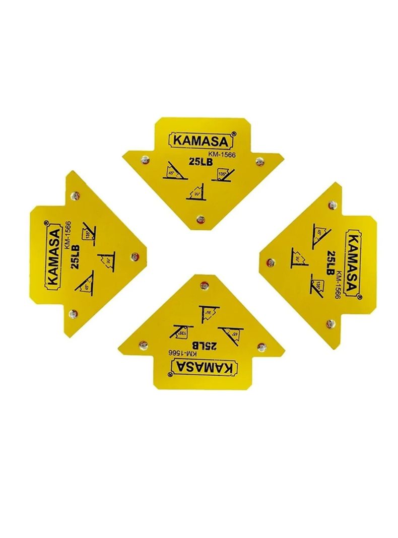 Pack 4 Escuadras Magneticas 25Lbs P/ Soldar Kamasa-0