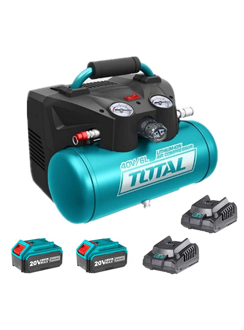 Compresor Aire 40v 6lts Bateria+ Cargador Total Tacli2003  -0