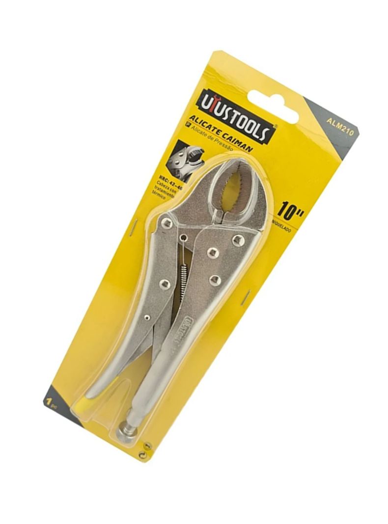 Alicate Caiman Presion Boca Curva 10 Pulgadas Uyus-2