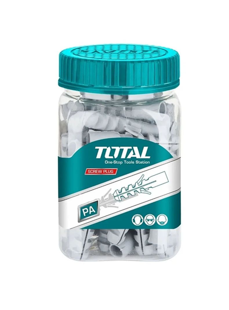 Tarugo Nylon 6mm Plástico Con Tope 200 Unds Total-1