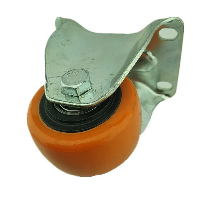 Rueda Naranja Fija 2.5 Pulgadas-0