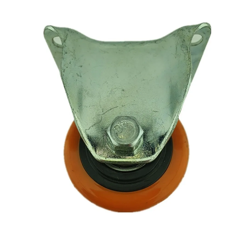 Rueda Naranja Fija 2.5 Pulgadas-1
