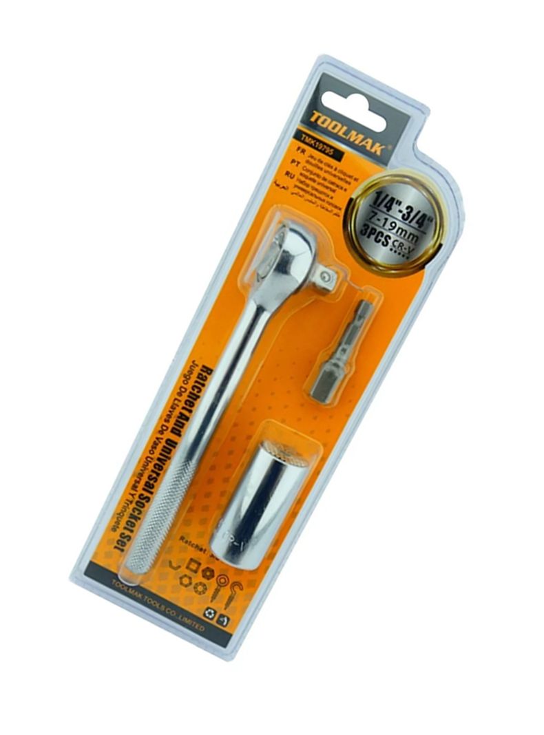 Dado Universal 7 - 19mm Adaptador Taladro 3pcs Tmk-2