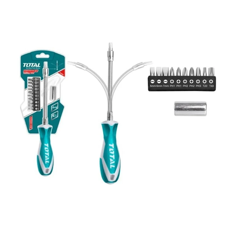 Destornillador Flexible Con Puntas 12 Piezas Total-1