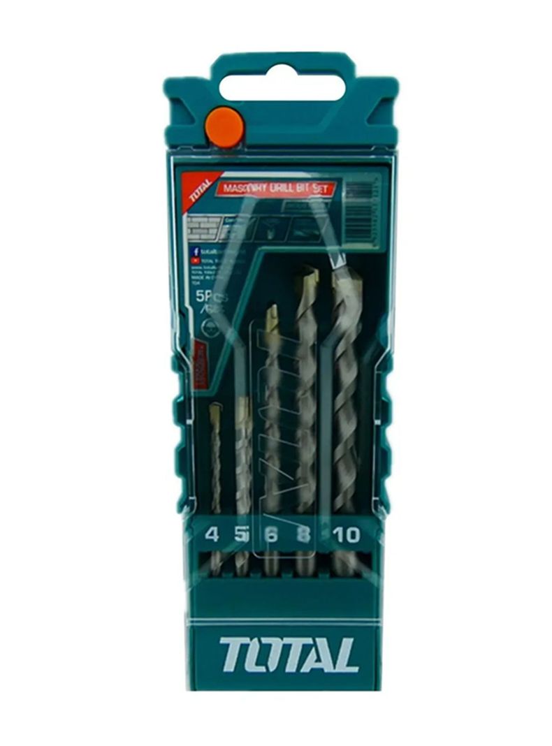 Kit Set Juego Brocas Para Concreto 5 Piezas Total Tacsd5051-0
